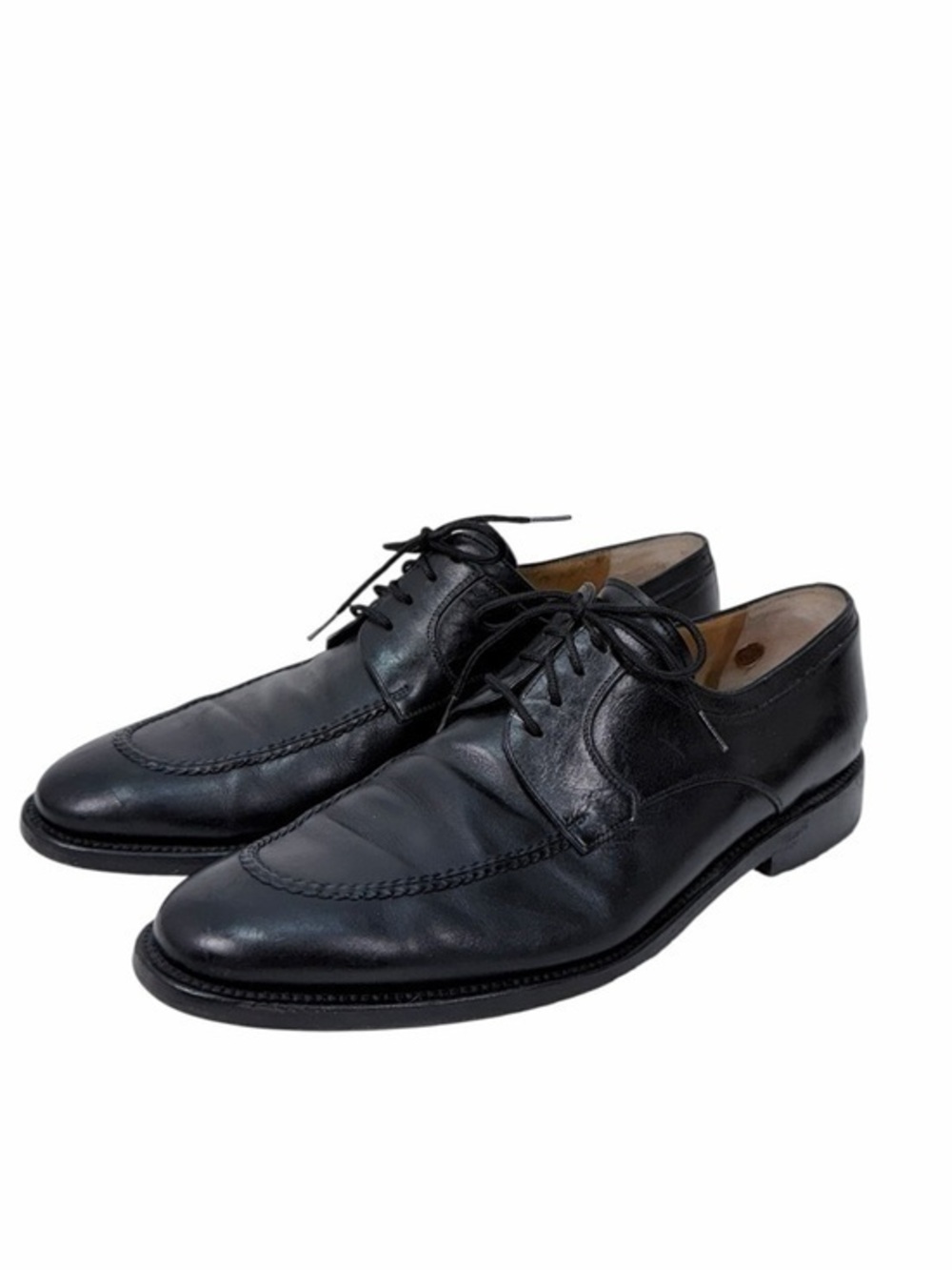 Bruno Magli Black Leather Oxford Dress Shoes Mens 11.5 Made in Italy Lace Up